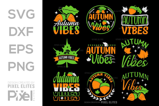 Autumn Vibes SVG Thanksgiving Bundle Happy Autumn Hello Fall Thanksgiving Quote PET 00942 SVG ETC Craft 