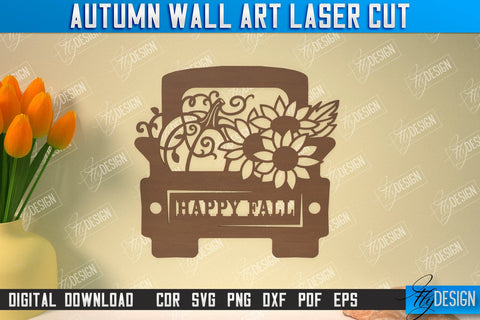 Autumn Wall Art Bundle | Fall Sign | Autumn Vibe | Signs Inscription Design | CNC File SVG Fly Design 