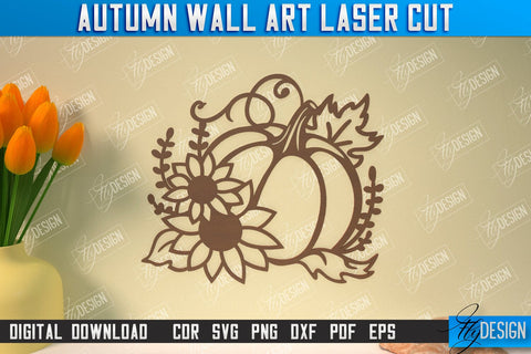 Autumn Wall Art Bundle | Fall Sign | Autumn Vibe | Signs Inscription Design | CNC File SVG Fly Design 