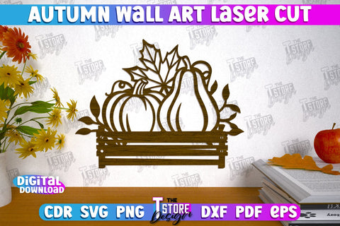 Autumn Wall Art Bundle | Fall Sign | Autumn Vibe | Signs Inscription Design | CNC Files SVG The T Store Design 