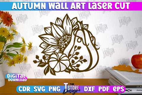 Autumn Wall Art Bundle | Fall Sign | Autumn Vibe | Signs Inscription Design | CNC Files SVG The T Store Design 