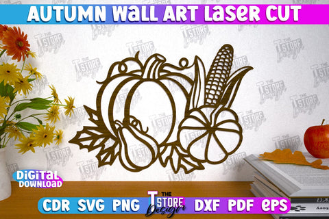 Autumn Wall Art Bundle | Fall Sign | Autumn Vibe | Signs Inscription Design | CNC Files SVG The T Store Design 