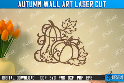 Autumn Wall Art | Fall Sign | Autumn Vibe | Signs Inscription Design | CNC File SVG Fly Design 