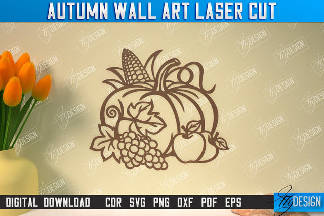 Autumn Wall Art | Fall Sign | Autumn Vibe | Signs Inscription Design | CNC File SVG Fly Design 