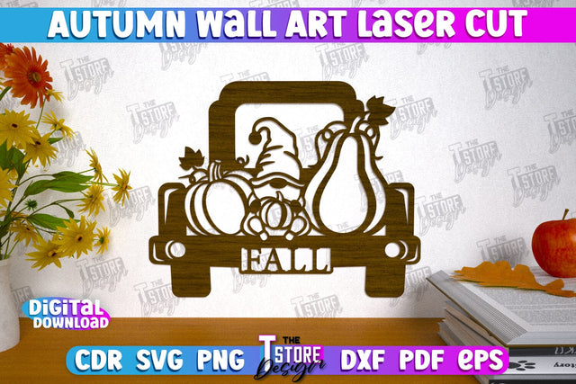 Autumn Wall Art | Fall Sign | Autumn Vibe | Signs Inscription Design | CNC File SVG The T Store Design 