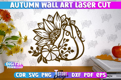 Autumn Wall Art | Fall Sign | Autumn Vibe | Signs Inscription Design | CNC File SVG The T Store Design 