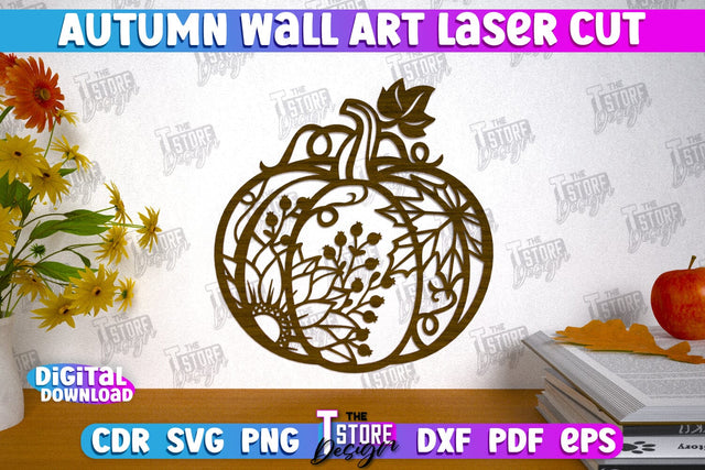 Autumn Wall Art | Fall Sign | Autumn Vibe | Signs Inscription Design | CNC File SVG The T Store Design 