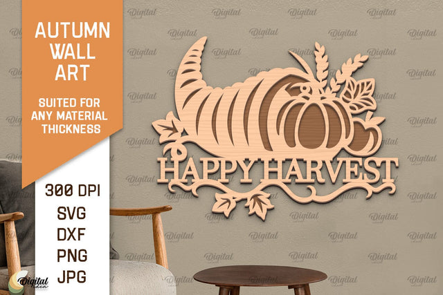Autumn Wall Art Laser Cut Design. Fall Wall Decor SVG SVG Evgenyia Guschina 