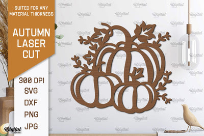Autumn Wall Decor Laser Cut. Fall Wall Art SVG Design SVG Evgenyia Guschina 