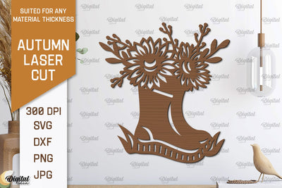 Autumn Wall Decor Laser Cut. Fall Wall Art SVG Design SVG Evgenyia Guschina 