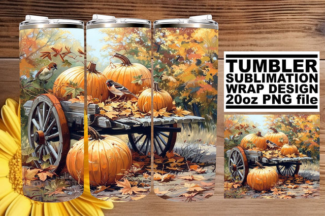 Autumn Watercolor Design Wrap for 20oz Tumblers Sublimation afrosvg 