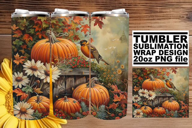 Autumn Watercolor Wrap Sublimation for 20oz Tumblers Sublimation afrosvg 