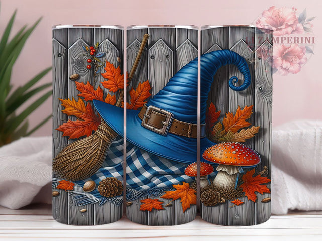 Autumn Witch Hat Halloween Tumbler Wrap, Fall Witch Wrap, 20Oz Sublimation Design, Halloween Witch Cup, Cozy Autumn Drinkware, Rustic Witch Hat Tumbler, Spooky Fall Wrap Sublimation Li Zamperini 
