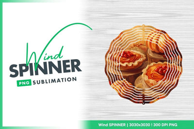Autumnal Pumpkin Pies and Pumpkins with Red Berries and Fall Leaves Sublimation Regulrcrative 