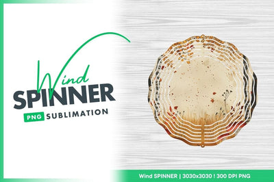 Autumnal wind spinner round design template Sublimation Regulrcrative 