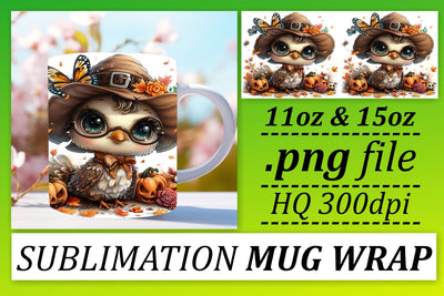 AutumnThemed Turkey Mug Wrap 11oz/15oz Sublimation Sublimation afrosvg 