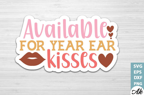 Available for year ear kisses Stickers Design SVG akazaddesign 