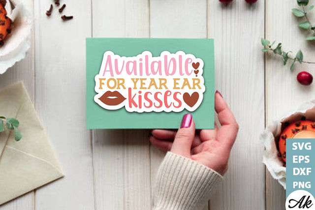 Available for year ear kisses Stickers Design SVG akazaddesign 