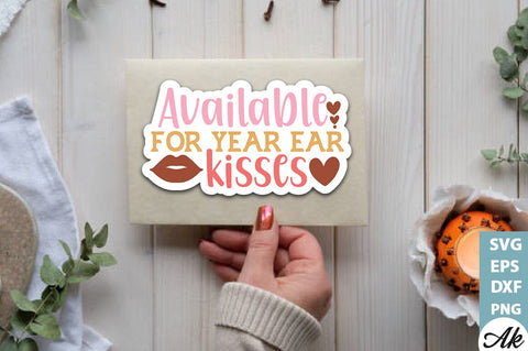 Available for year ear kisses Stickers Design SVG akazaddesign 