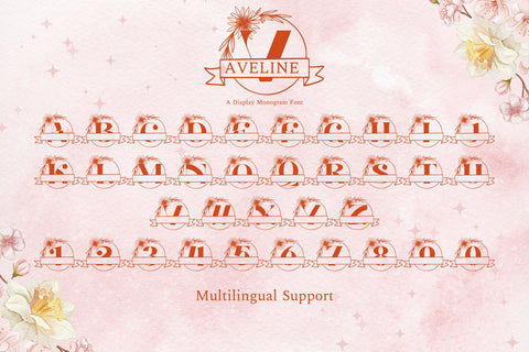 Aveline Line Monogram Font Dm Letter Studio 