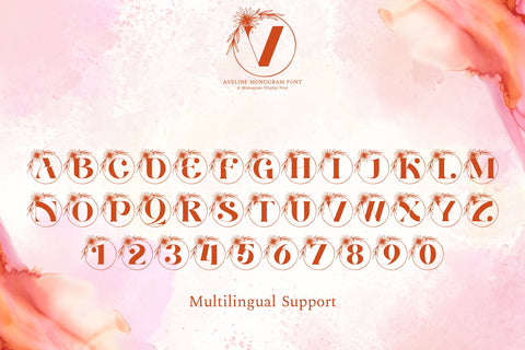 Aveline Monogram Font Dm Letter Studio 