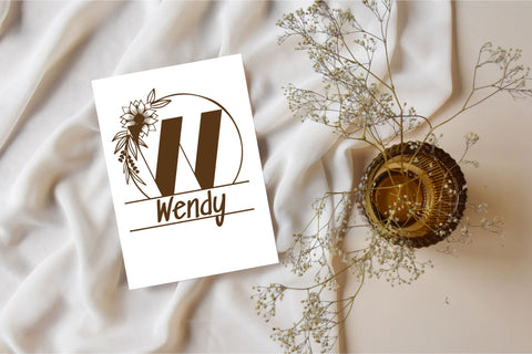 Aventine Floral Line Monogram Font Dm Letter Studio 