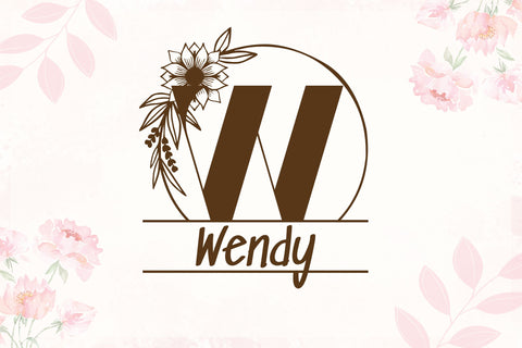 Aventine Floral Line Monogram Font Dm Letter Studio 