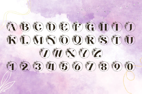 Aventine Floral Monogram Font Dm Letter Studio 