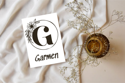 Aventine Floral Monogram Font Dm Letter Studio 