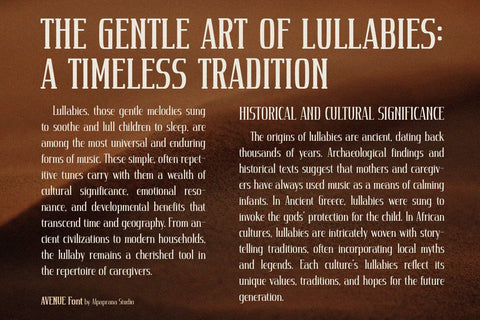 Avenue - Serif Font Font Alpaprana Studio 