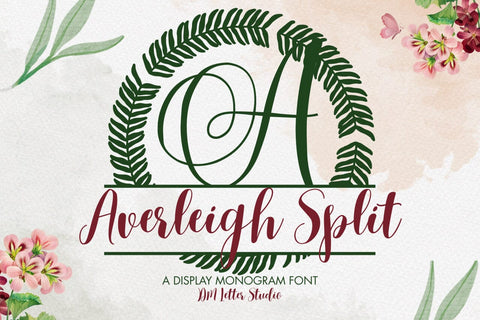 Averleigh Split Monogram Font Font Dm Letter Studio 