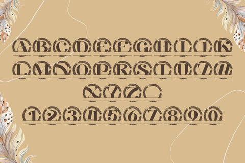 Avinelle Split Monogram Font Font Dm Letter Studio 