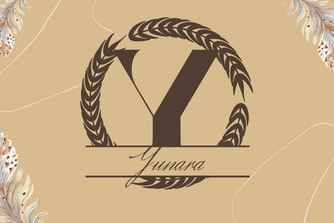 Avinelle Split Monogram Font Font Dm Letter Studio 