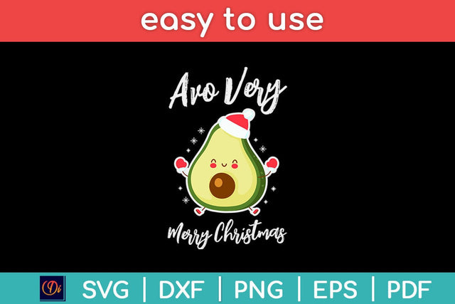 Avo Merry Christmas Funny Holiday Ketogenic Keto Diet Svg Design SVG artprintfile 