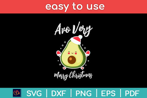Avo Merry Christmas Funny Holiday Ketogenic Keto Diet Svg Design SVG artprintfile 