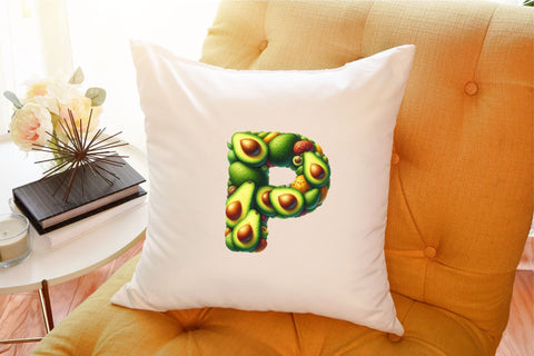 Avocado Alphabet Sublimation Clipart Sublimation designartist 