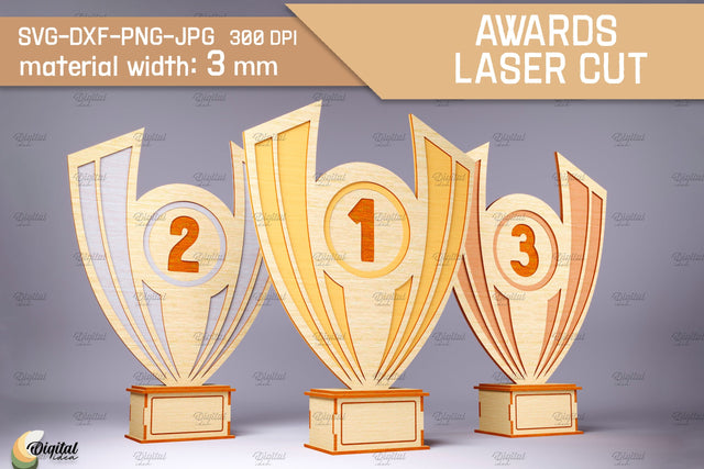 Award Laser Cut. 3D Trophy. Sport Laser Cut SVG Evgenyia Guschina 