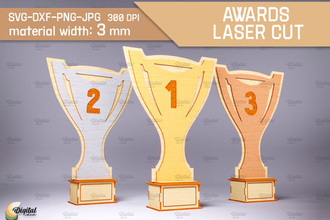 Award Laser Cut Bundle. 3D Trophy. Sport Laser Cut SVG Evgenyia Guschina 