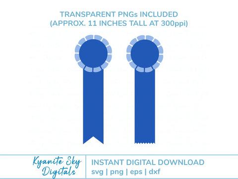 Award Ribbon With Rosette SVG paper shape cut file SVG Kyanite Sky Digitals 