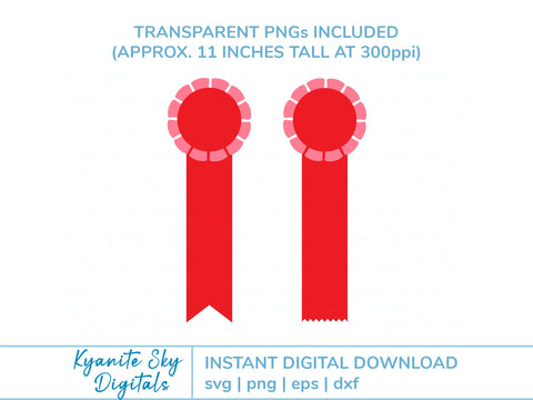 Award Ribbon With Rosette SVG paper shape cut file SVG Kyanite Sky Digitals 