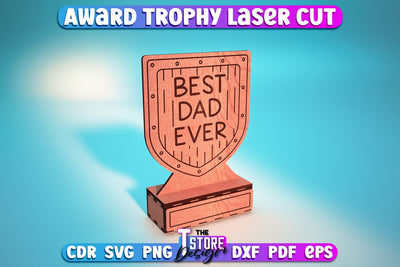 Award Trophy Laser Cut | Couple Award Trophy | Laser Cut Design | CNC File SVG The T Store Design 