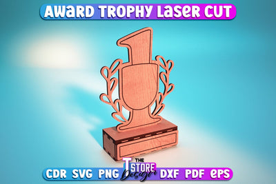 Award Trophy Laser Cut | Couple Award Trophy | Laser Cut Design | CNC File SVG The T Store Design 