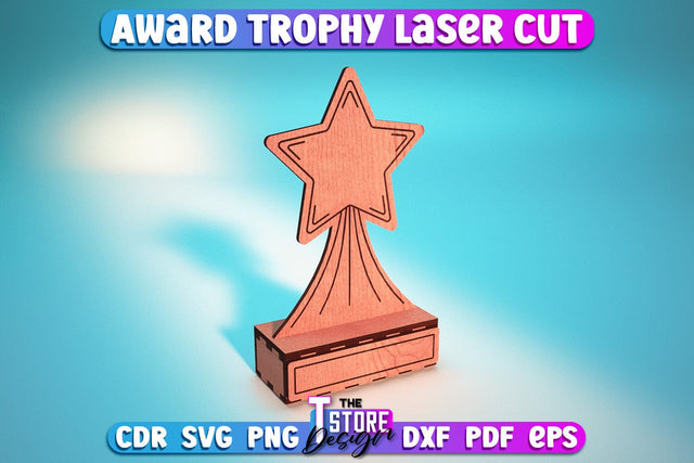 Award Trophy Laser Cut | Couple Award Trophy | Laser Cut Design | CNC File SVG The T Store Design 