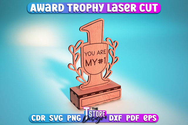 Award Trophy Laser Cut | Couple Award Trophy | Laser Cut Design | CNC File SVG The T Store Design 