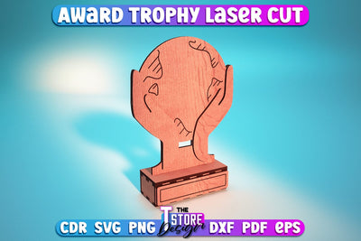 Award Trophy Laser Cut | Couple Award Trophy | Laser Cut Design | CNC File SVG The T Store Design 