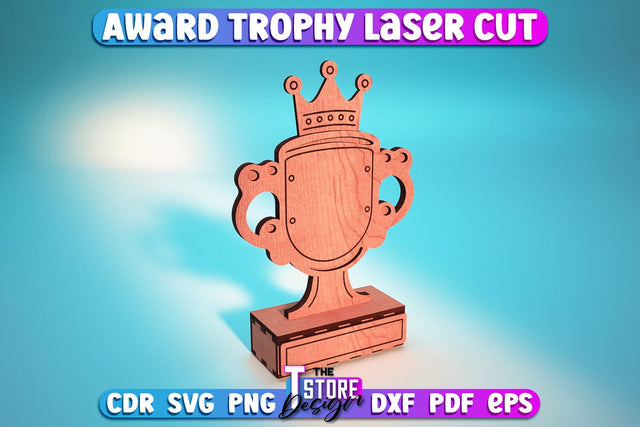 Award Trophy Laser Cut | Couple Award Trophy | Laser Cut Design | CNC File SVG The T Store Design 