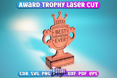 Award Trophy Laser Cut | Couple Award Trophy | Laser Cut Design | CNC File SVG The T Store Design 