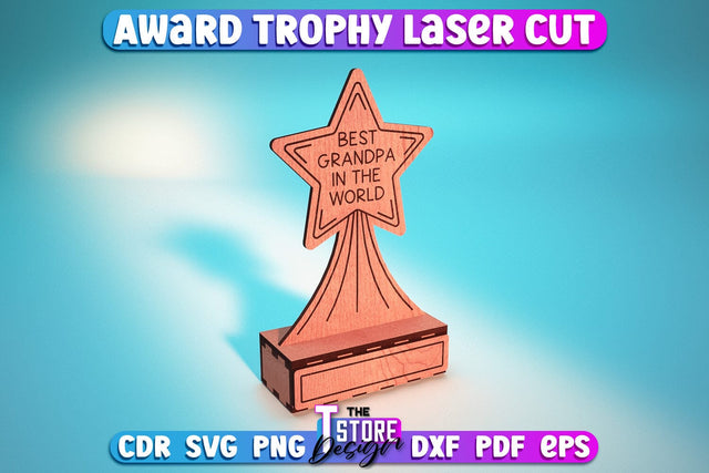 Award Trophy Laser Cut | Couple Award Trophy | Laser Cut Design | CNC File SVG The T Store Design 