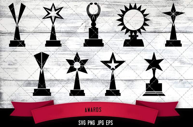 Awards Vector Bundle - JPG, SVG, PNG, EPS - Digital Download with Commercial License for Cricut, Silhouette, Scan N Cut Crafting SVG Loveleen Kaur 