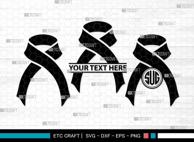 Awareness Ribbon Monogram, Awareness Ribbon Silhouette, Ribbon SVG, Feather Svg, Suicide Loss Svg, Cancer Svg, Breast Cancer Svg, Suicide Svg, Ribbon Bundle, SB00575 SVG ETC Craft 
